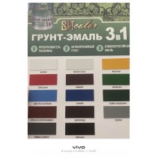 Грунт-эмаль 3 в 1 по ржавчине Черная 0,8л Вит color