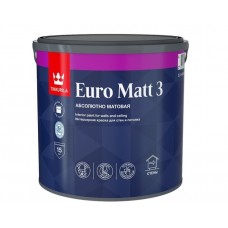 ТИККУРИЛА краска для стен и потолков особо устойчивая к мытью EURO MATT 3 матовая 2,7л.